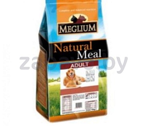 Корм Meglium для взрослых собак всех пород, 1 кг