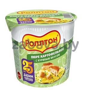 Пюре картофельное б/п «Роллтон», курица, 40 г