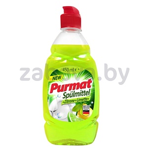 Гель для мытья посуды Purmat Zitrone + Limette, 450 мл