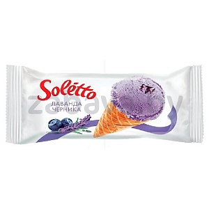 Мороженое Soletto, 75 г, лаванда-черника или фисташка-марципан