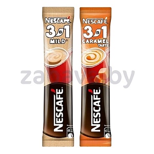 Напиток кофейный Nescafe 3 в 1, мягкий или карамель, 14,5 г