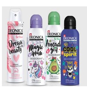 Дезодорант Deonica for Teens, 125/150 мл, в ассорт.