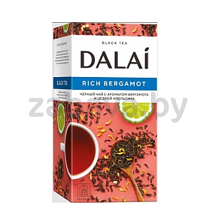 Чай Dalai Rich Bergamot, чёрный, 25×1,8 г