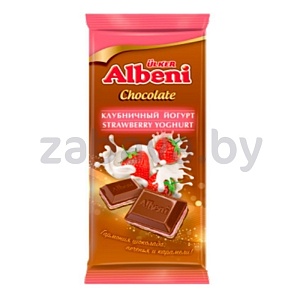 Шоколад молочный Ulker Albeni, клубничн. йогурт, 85 г