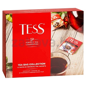 Набор чая Tess Perfect Tea Composition, 12 видов, 60 пак., 100 г
