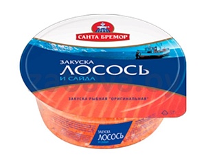 Закуска рыбная «Санта Бремор» «Лосось и сайда», 100 г