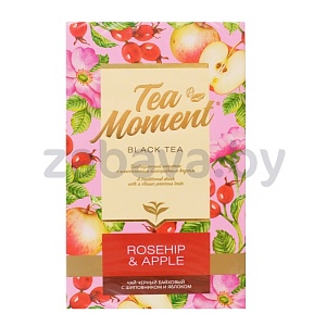 Чай черный Tea Moment, шиповник-яблоко, 100 г