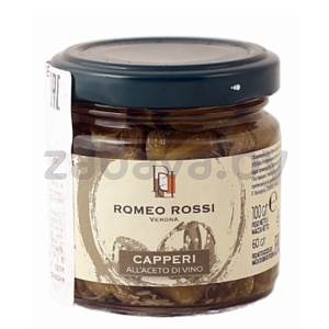 Каперсы Romeo Rossi в винном уксусе, пастер., 100 г