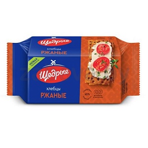 Хлебцы хрустящие «Щедрые», 100 г, в ассорт.