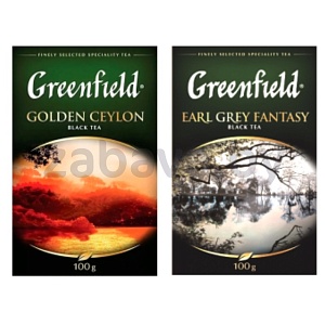 Чай Greenfield Golden Ceylon или Earl Grey Fantasy, 100 г