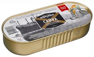 Консервы рыбные, сайра «Доброфлот», копченая в масле, 210 г