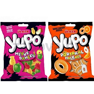 Конфеты жеват. Yupo, fruit garden или portakal halkasi, Турция, 80 г