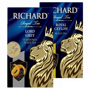 Чай Richard, черный, Royal Ceylon/Lord Grey, 90 г