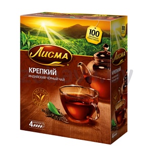 Чай черный «Лисма», крепкий, индийский, 100 пакетиков