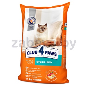 Сухой корм для стерилизованных кошек Club 4 Paws, 14 кг
