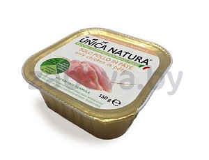Консерва для собак мелких пород Unica Natura, паштет с курицей, 150 г