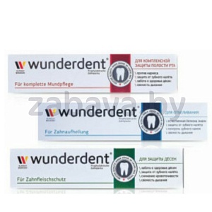Зубная паста Wunderdent, 100 г, в ассортименте