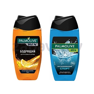 Гель для душа Palmolive Men, цитрусов. или спорт, 250 мл