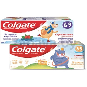 Детская зубная паста Colgate, 40/60 мл, в ассорт.