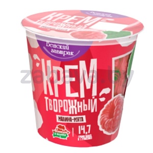 Крем творожный «Венский завтрак», малина-мята, 4,5%, 150 г