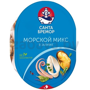 Коктейль из морепрод. «Санта Бремор» «Морской микс» в заливке, 180 г
