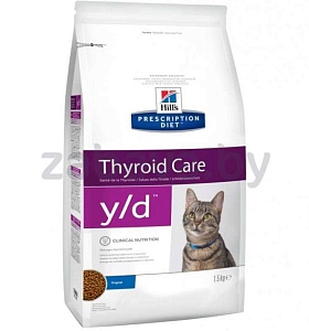 Hill’s PD y/d сухой корм-диета для кошек при гипертиреозе​, 1.5 кг