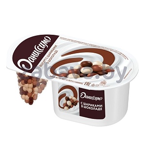 Йогурт «Даниссимо» «Фантазия», 6,9%, 105 г, с хруст. шар. в шок.