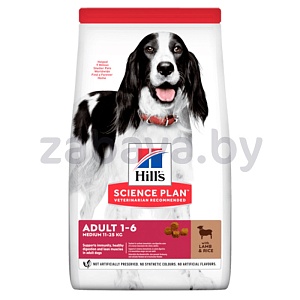 Сухой корм Hill’s для собак средних пород, ягнёнок, 12 кг