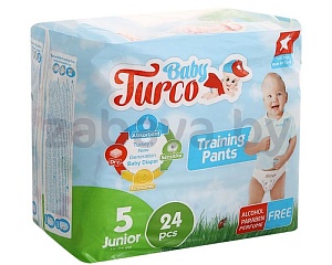 Трусики-подгузники детские Baby Turco, 5/24 шт.