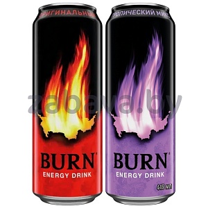 Напиток энергетический Burn, тропический микс или оригинальный, 0,449 л
