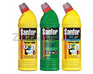 Средство чистящее Sanfor wc gel, 1 кг, в ассортименте