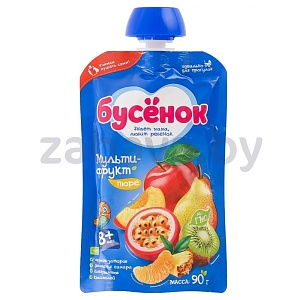 Пюре «Бусенок», мультифрукт, 90 г