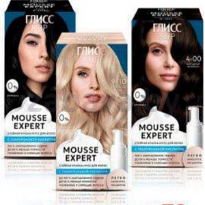 Краска-мусс для волос стойкая «Глисс Кур» Mousse Expert