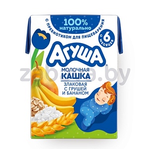Каша молочная «Агуша», 200 г, злаковая с грушей и бананом