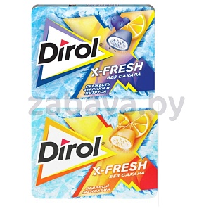 Жевательная резинка Dirol X-fresh, черника-цитрус/мандарин, 16 г