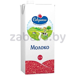 Молоко «Савушкин продукт», 3,1%, 1 л