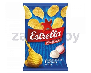 Чипсы Estrella «Деревенская сметан и лук», 125 г