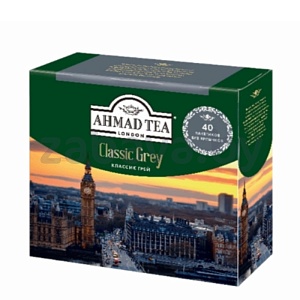 Чай Ahmad Tea Classic Grey с аром. бергамота, 40 пак., 80 г