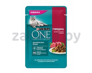 Влажный корм Purina One, 75 г, в ассортименте