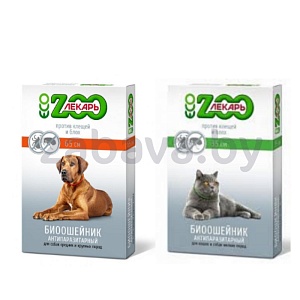 Биоошейник «Zooлекарь» против блох и клещей, 35/65 см