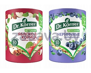 Хлебцы хрустящие Dr. Korner, 90 г, в ассортименте