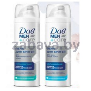 Пена для бритья «Дав» Men+Care, увлажнен. или защита от раздраж., 200 мл
