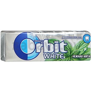 Жевательная резинка Orbit, нежная мята, 13,6 г