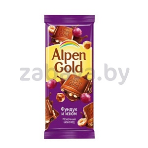 Шоколад Alpen Gold, 80 г, в ассорт.