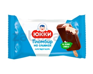 Мороженое «Юкки» «Пломбир на сливках», эскимо, 65 г