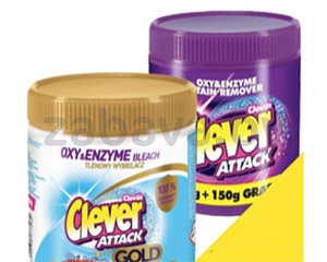 Кислородный отбеливатель или пятновыводитель Clever Attack, 730 г