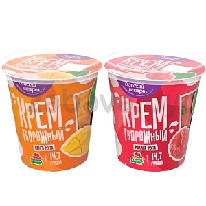 Крем творожный «Венский завтрак», манго-мята или малина-мята, 4,5%, 150 г