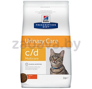 Сухой корм для кошек Hill’s Prescription Diet c/d Multicare Urinary Care, курица, 5 кг