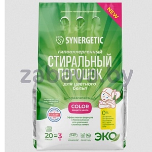 Порошок стиральный Synergetic Color, 3 кг