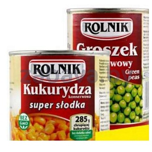 Горошек или кукуруза Rolnik, 400/425 г